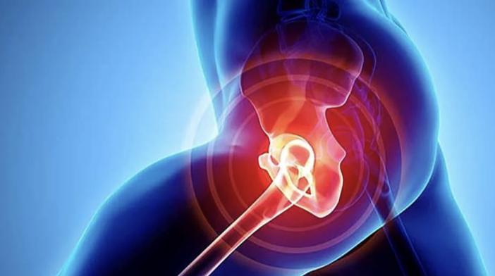 Ilustración editorial: región de la cadera — imagen simbólica